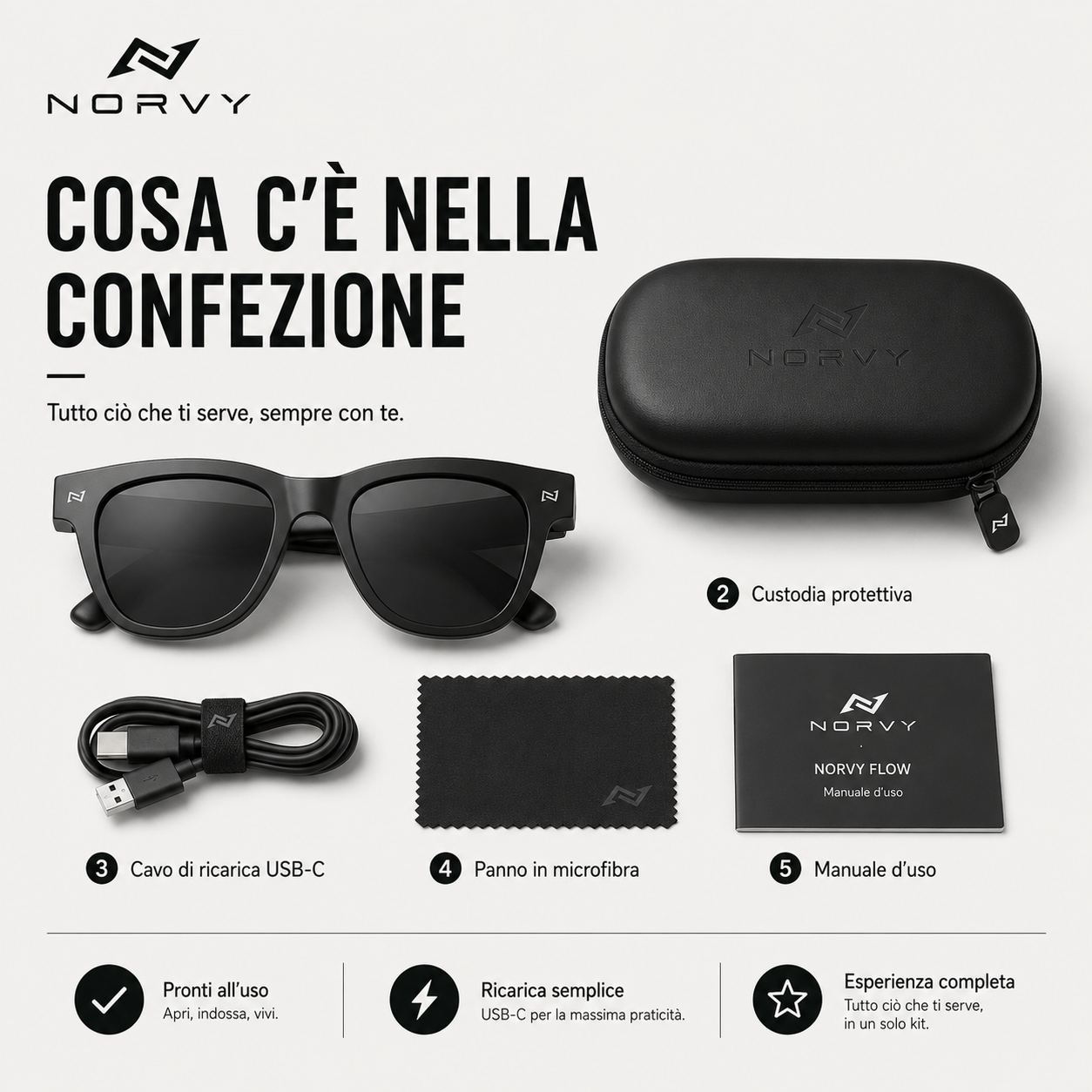 NORYV FLOW - Occhiali Smart Bluetooth